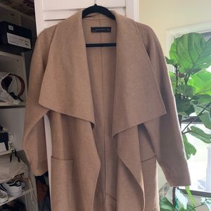 Zara wool waterfall coat
